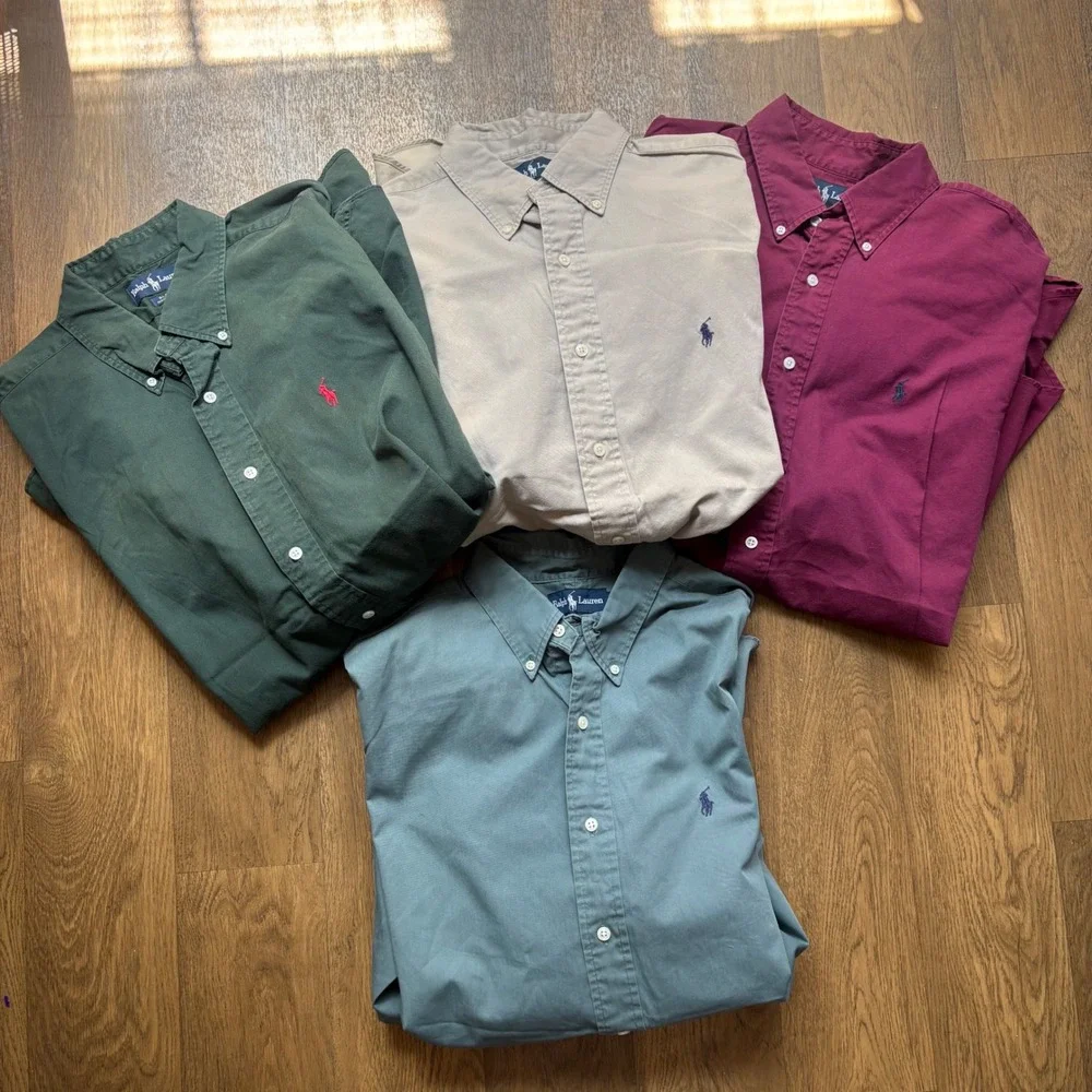 Vtg 90s Polo Ralph Lauren Blake All Cotton Colored Small Pony Button Down Lot